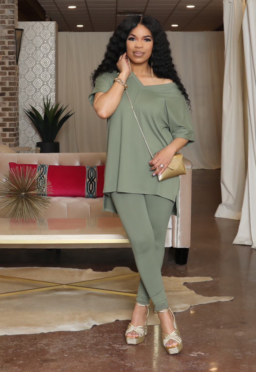 Royalty Set Light Olive Ora's Closet Boutique