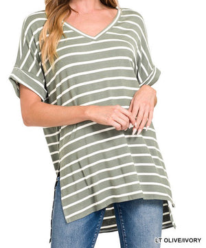 Royalty Set With Stripes- Light Olive