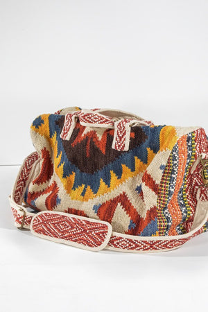 Statement Aztec Bag- Cream