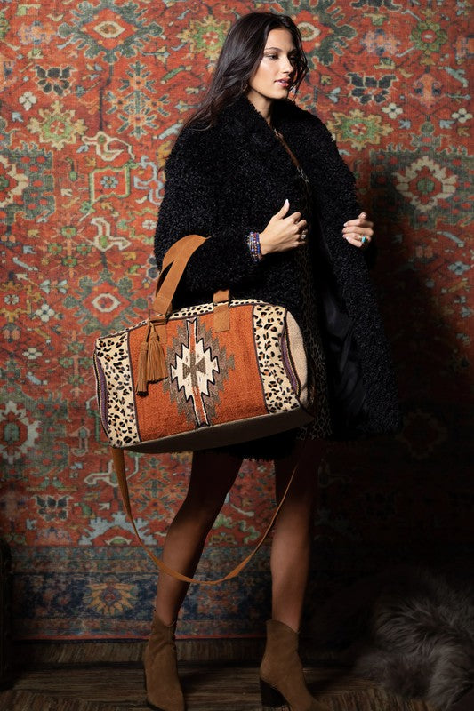 Statement Aztec Bag- Rust