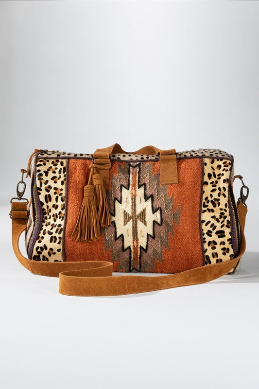 Statement Aztec Bag- Rust