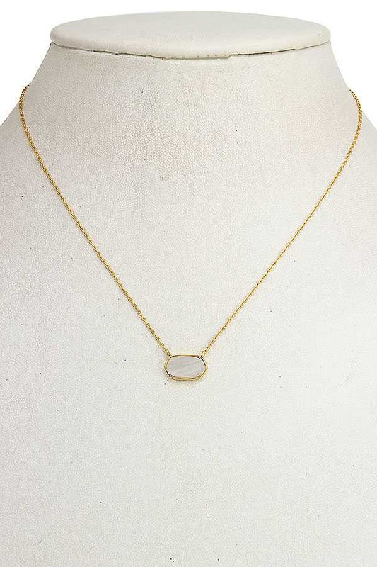 Shell Pendant Necklace- Gold Dipped