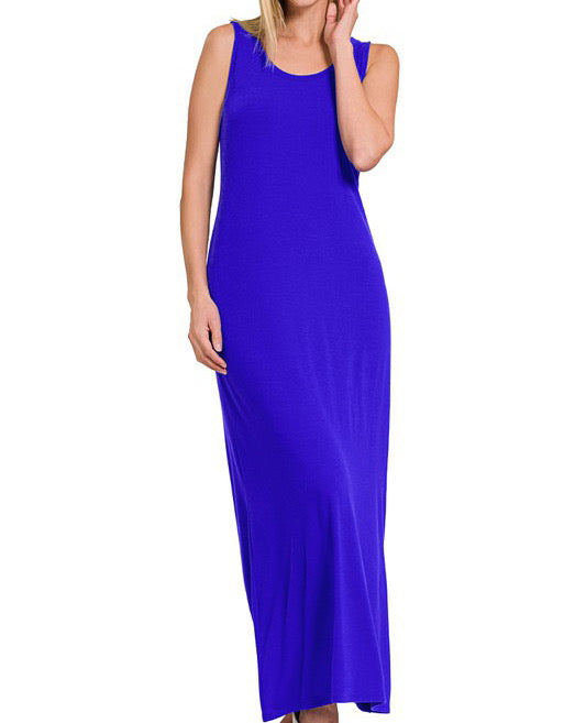 Flowy Tank Maxi- Royal Blue