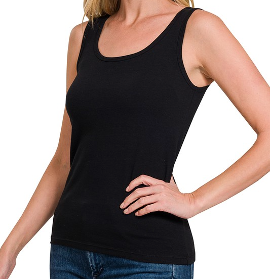 Quality Cotton Tank Top- 2 colors available