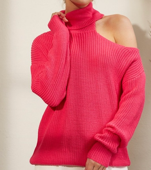 Cold Shoulder Sweater- 3 Colors Available