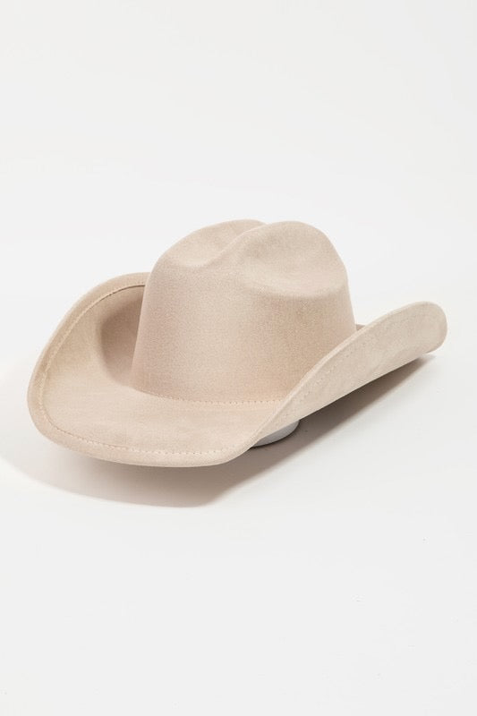 Faux Suede Cowboy Hat- 2 Colors Available