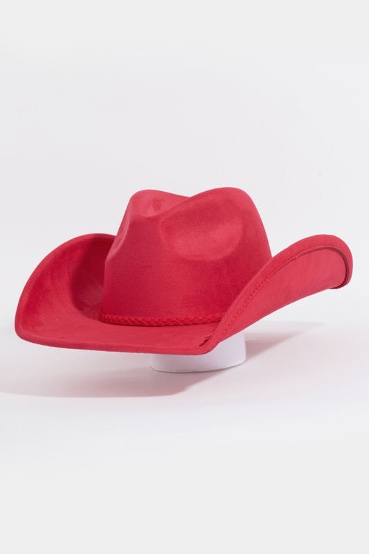 Braided Band Cowboy Hat- 2 Colors
