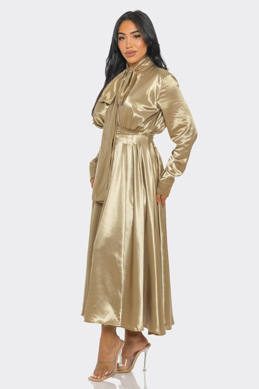 Golden Midi Dress