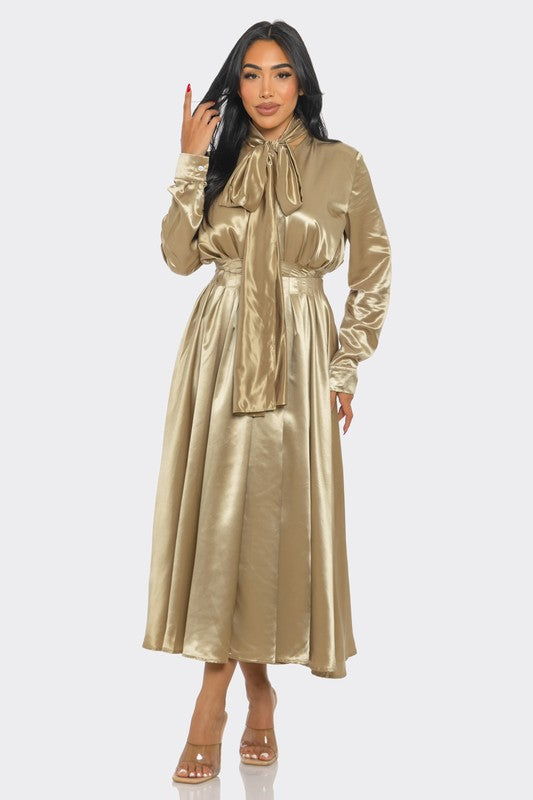 Golden Midi Dress