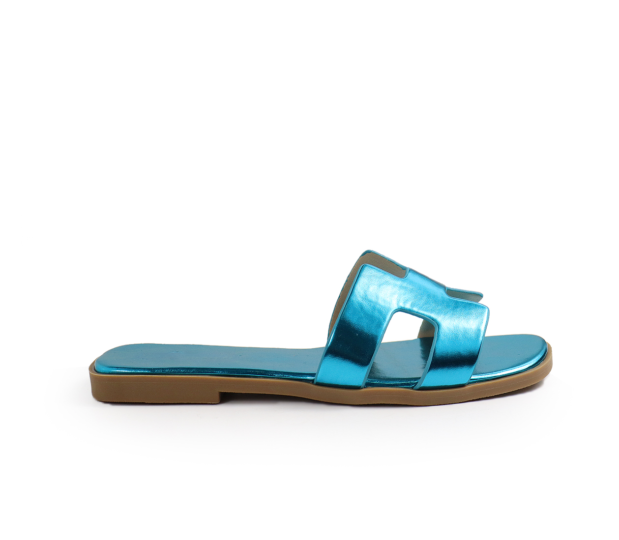 Color Pop Sandals- Metallic Blue