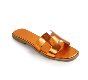 Pop Sandals- Metallic Orange