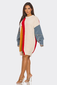 Luxe Colorblock Sweater Dress- 3 Colors Available