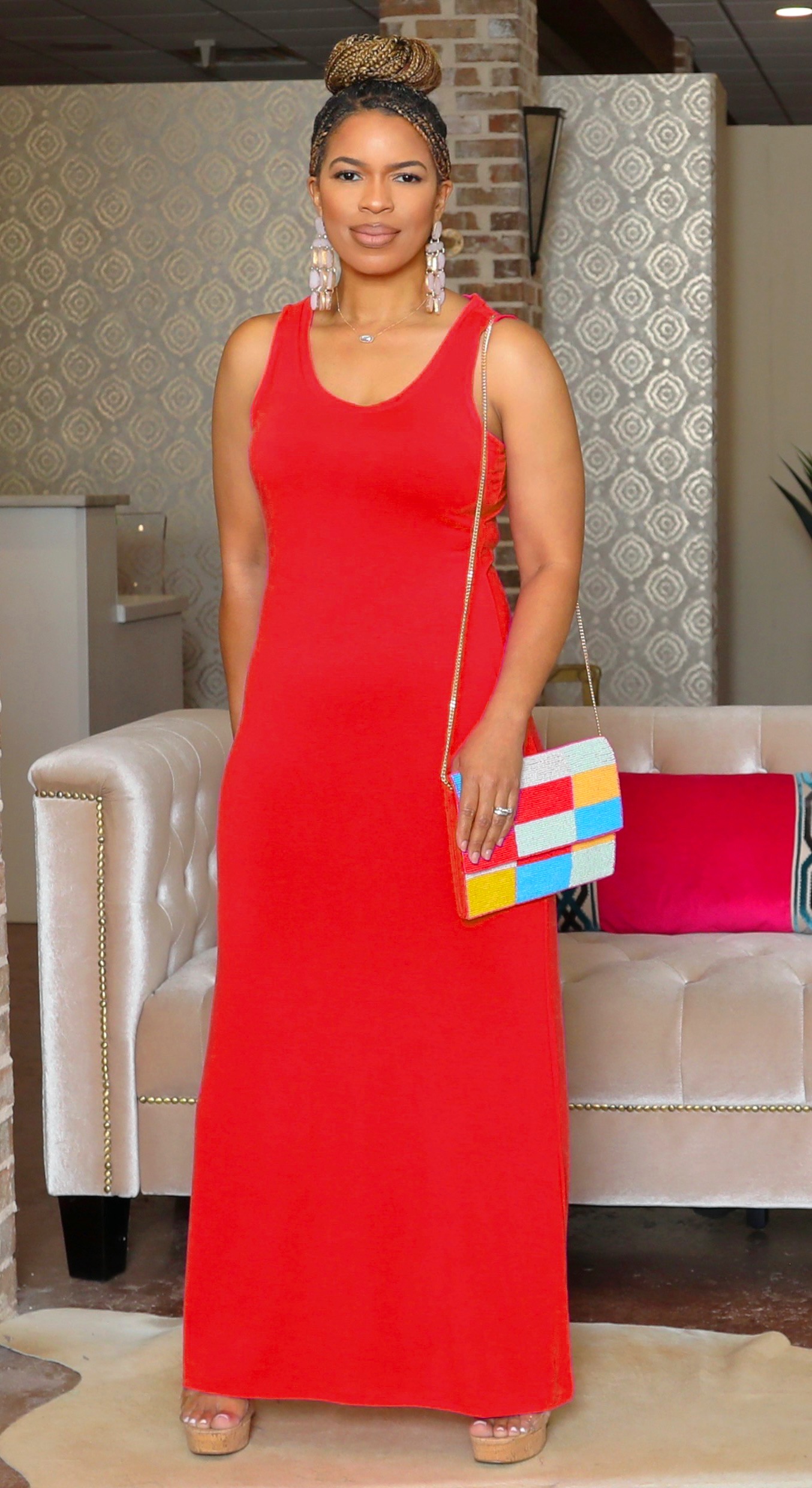 Flowy Tank Maxi- Red Ora's Closet Boutique Flowy Tank Maxi- Red Ora's Closet Boutique