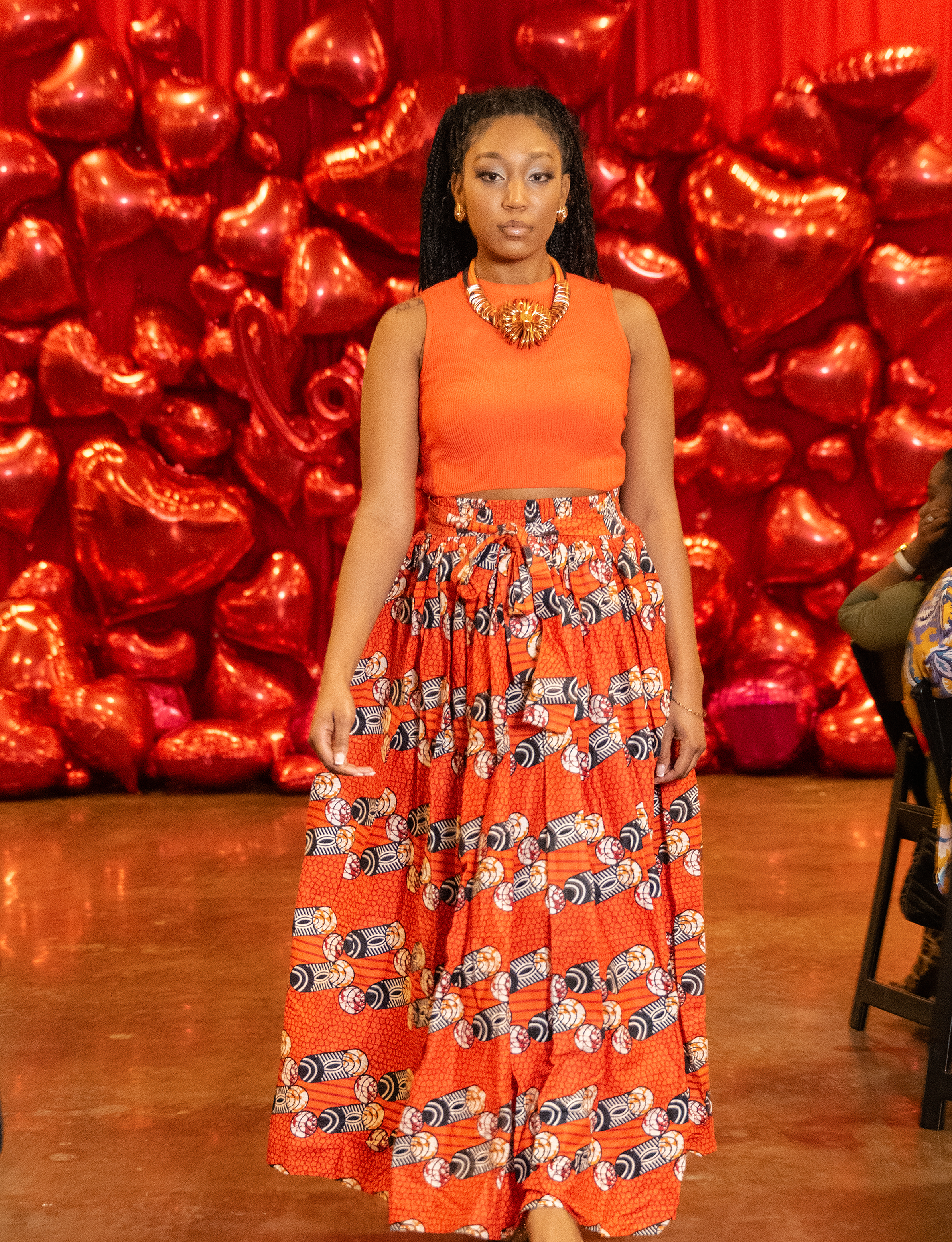 Orange Tribal Skirt