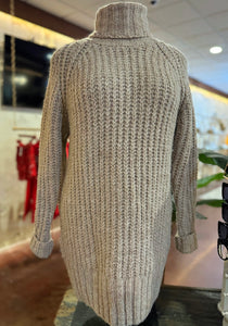 Beige Chunky Sweater Tunic