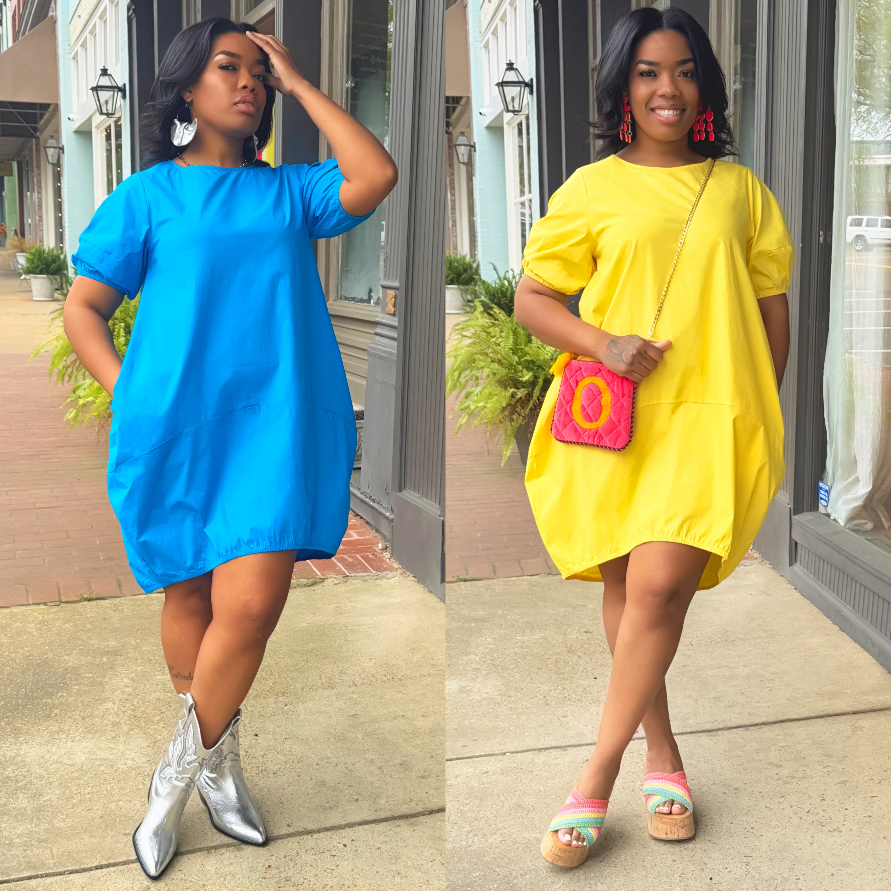 The Bubble Dress- with Pockets- 6 Colors Available