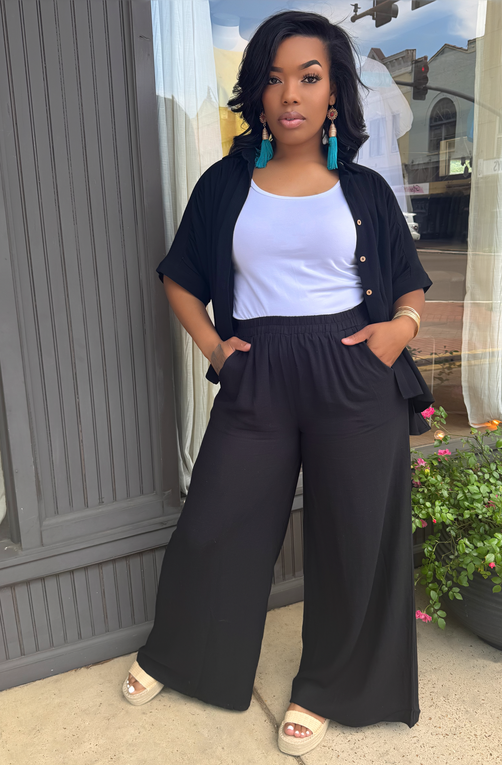 Turquoise Custom Tassel Earrings