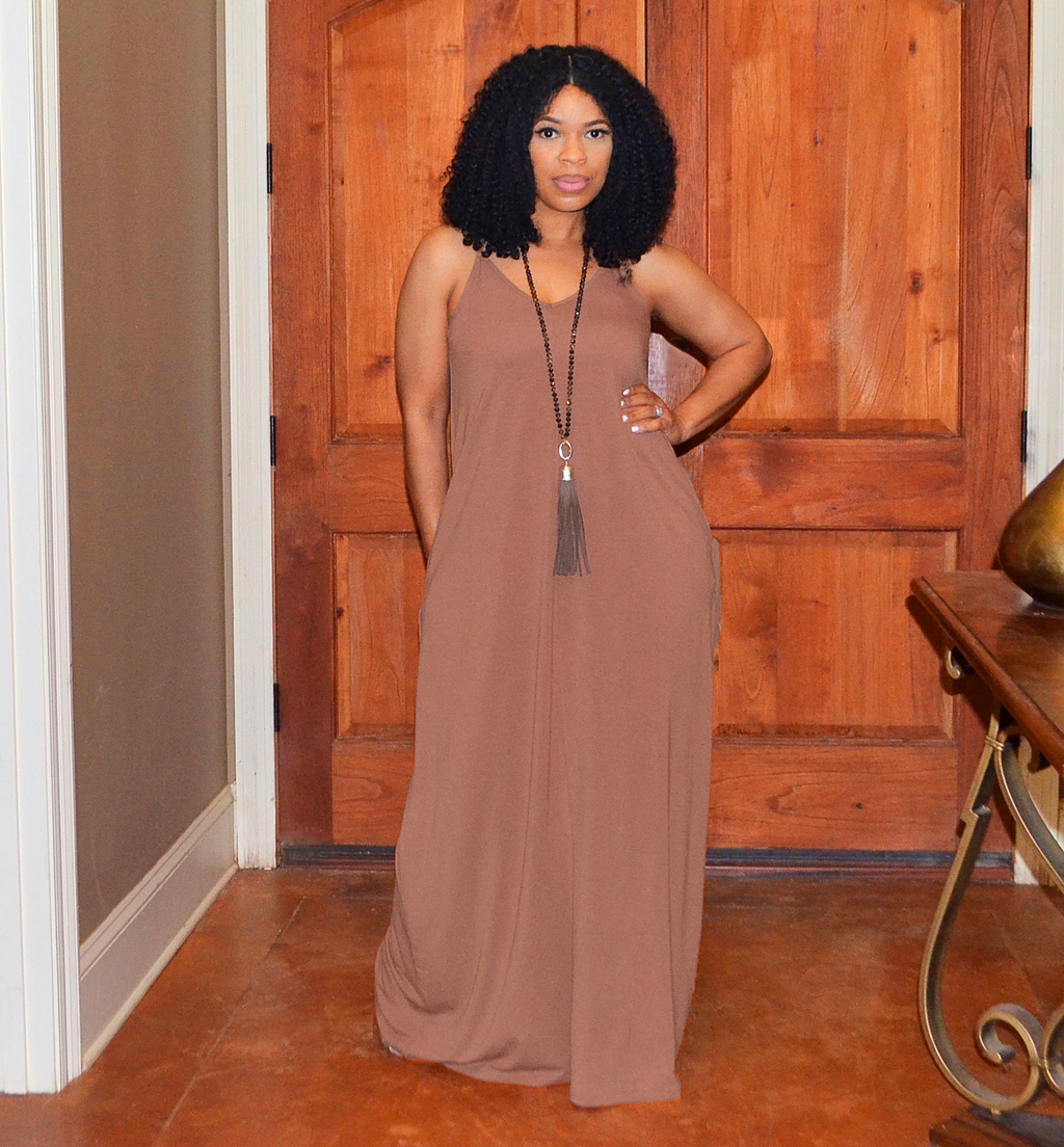 Goddess Maxi- Cocoa SIZE DOWN