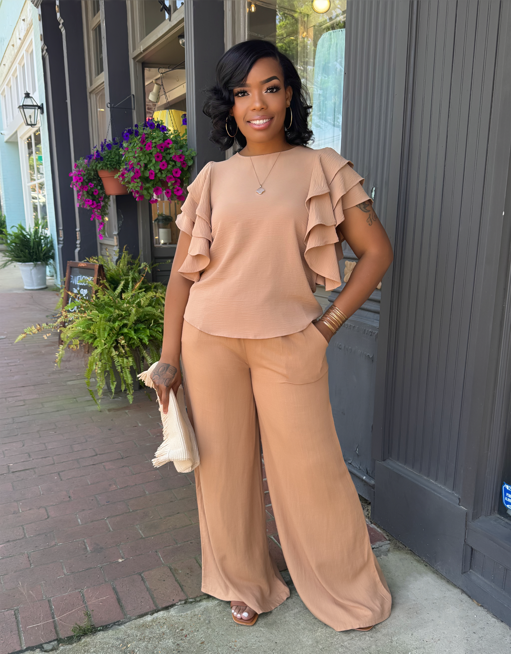 Ruffle Chic Top- Several colors available