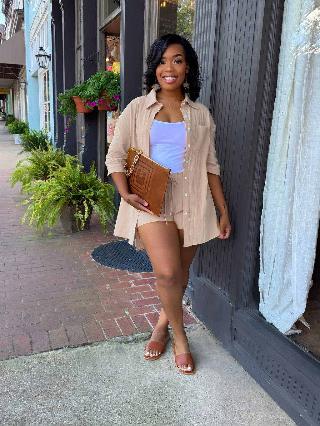 Vacay Set- Light Khaki