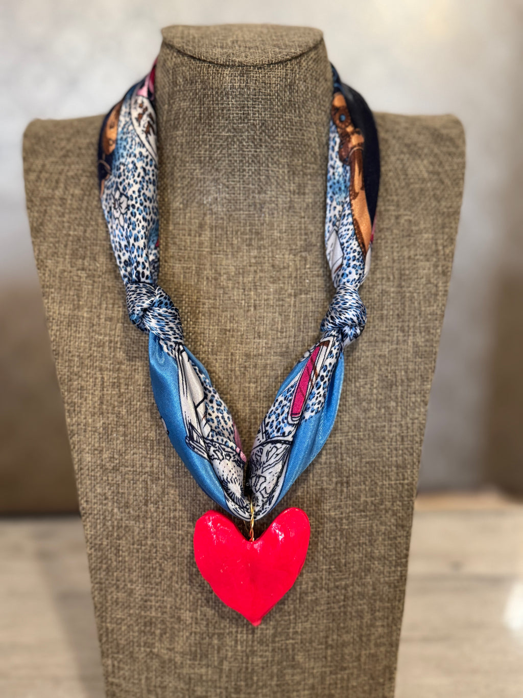 Custom Designed Scarf Charm Necklace