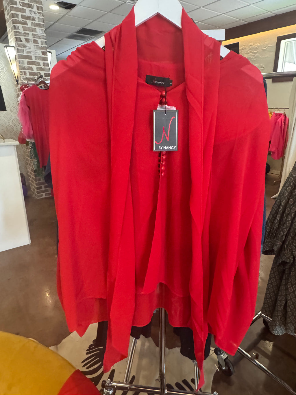 Nancy Red Bow Shirt