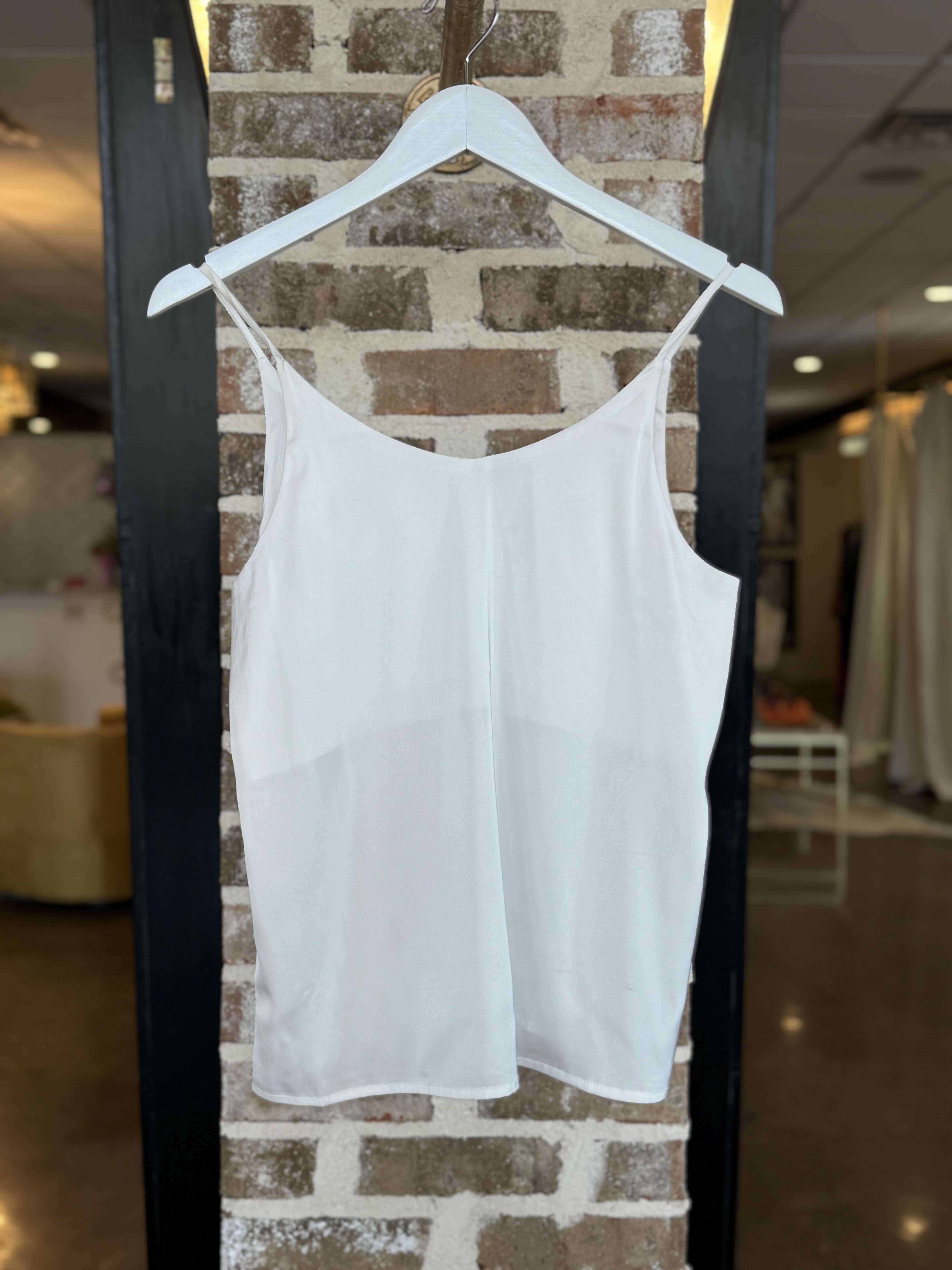 Ivory Silky Satin Camisole