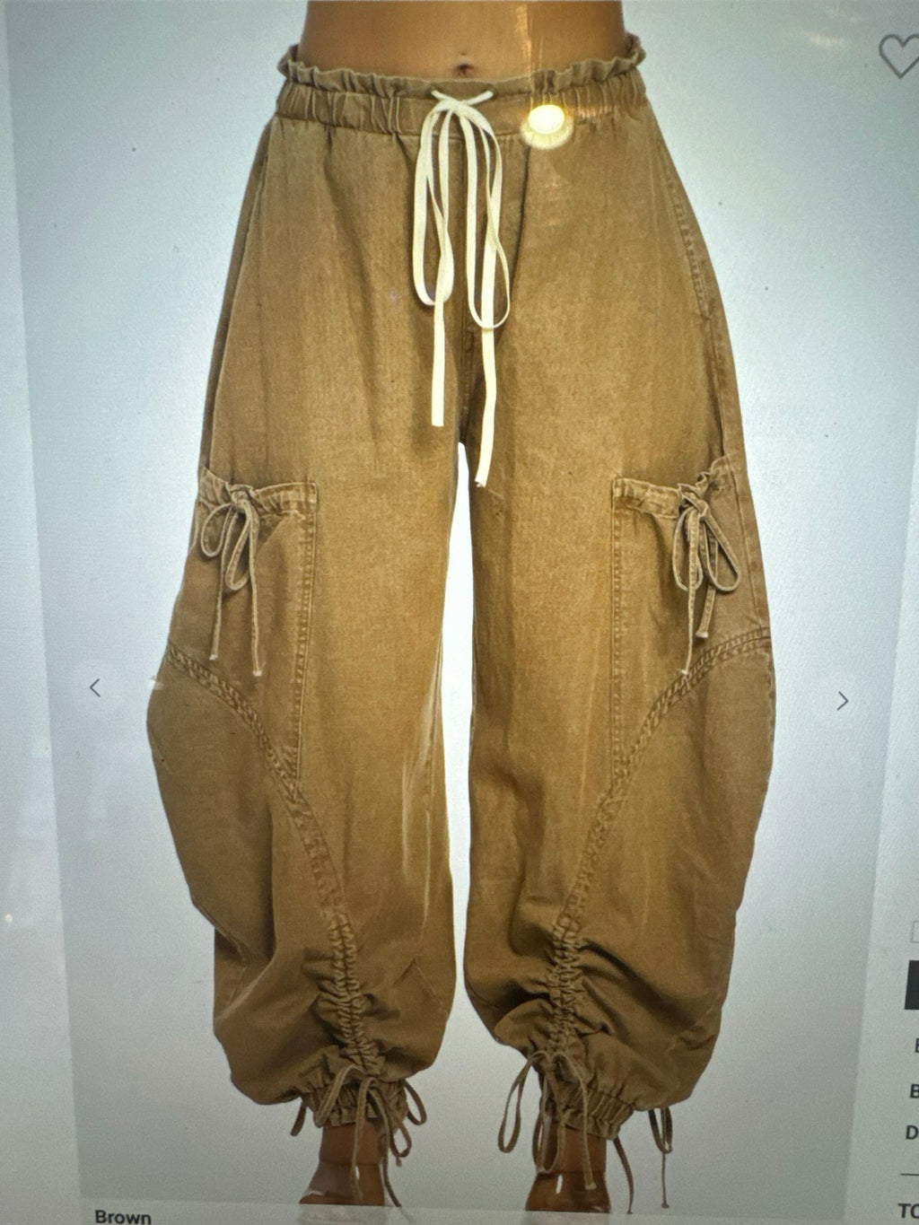 Urban Chic Brown Denim Cargos