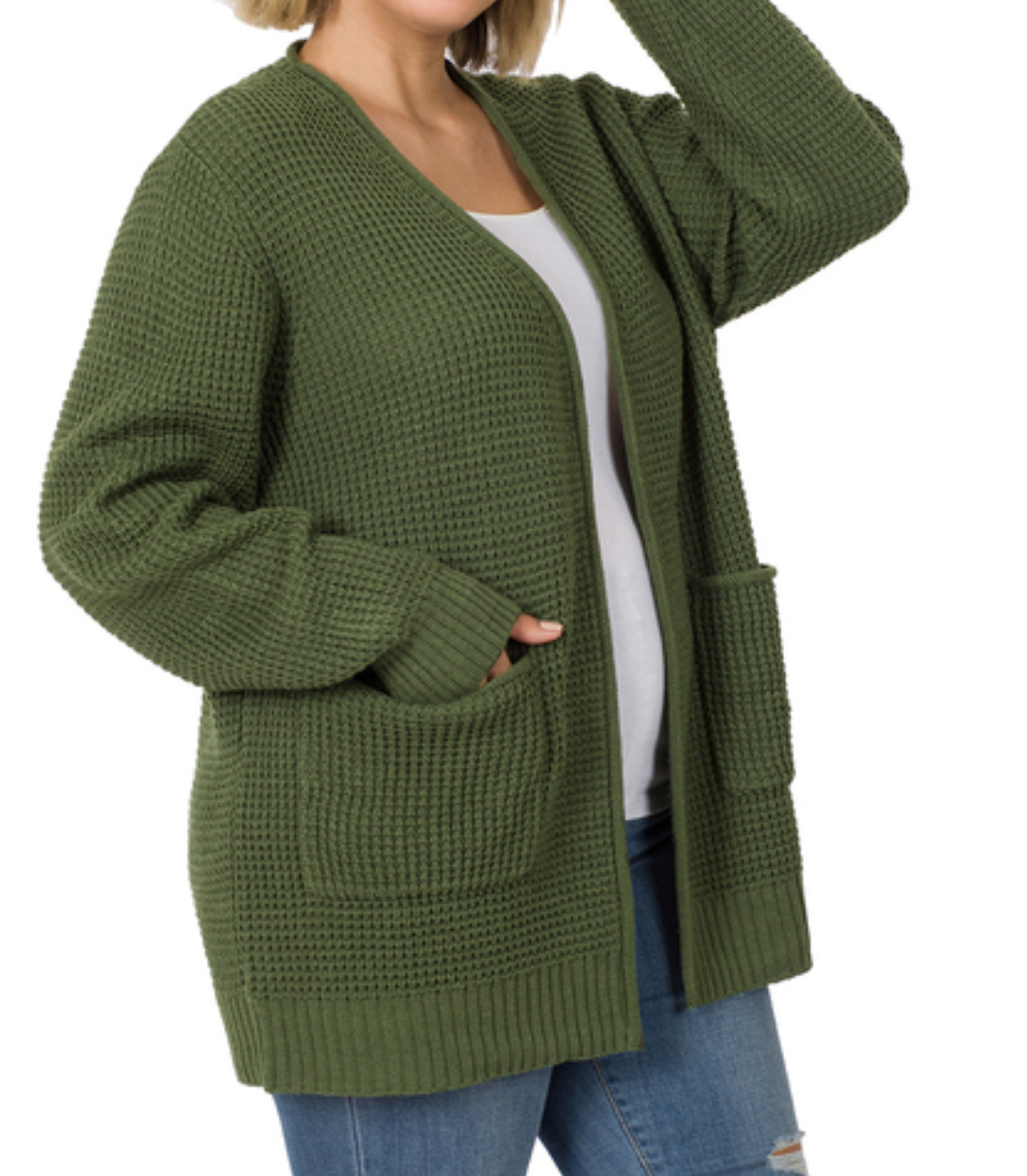 Waffle Sweater Cardigan-Several Colors Available