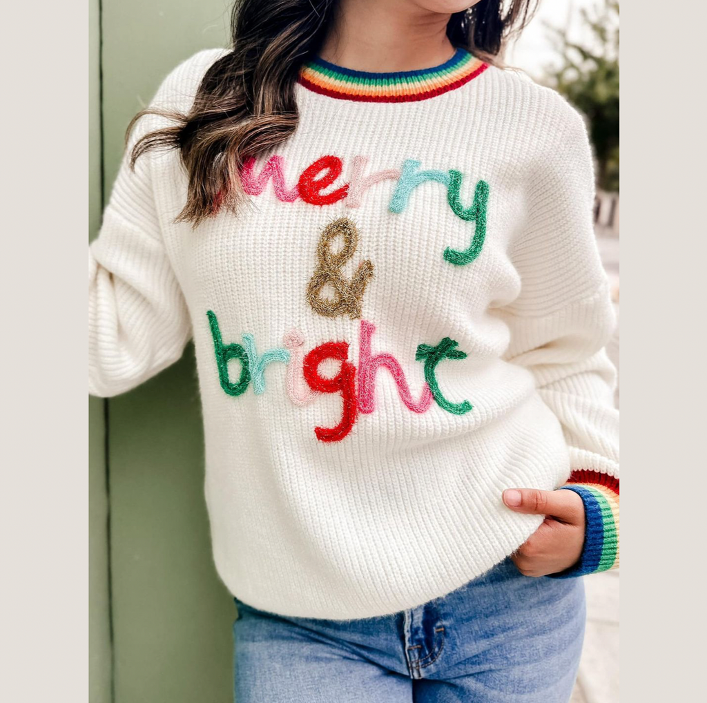 Merry and Bright Tinsel Sweater