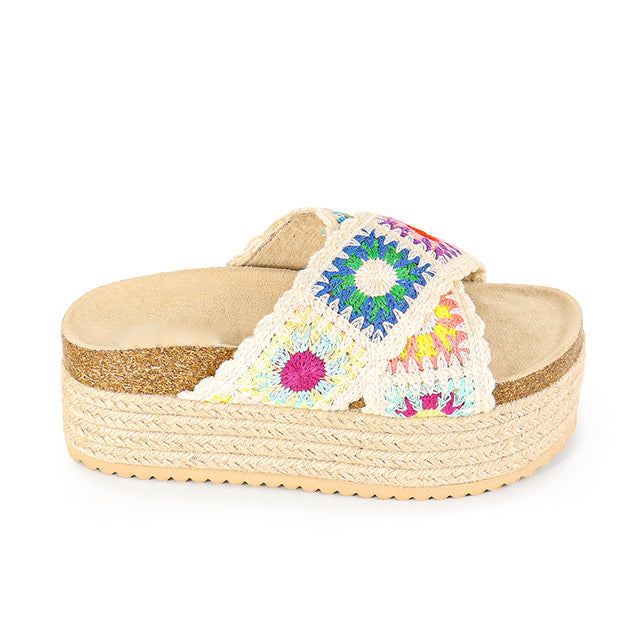 Boho Chic Sandals- Cream