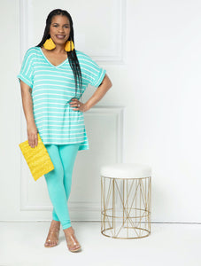 Royalty Set With Stripes- Mint