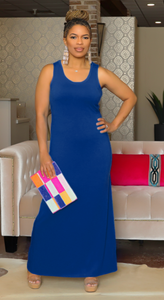 Flowy Tank Maxi- Lt Navy