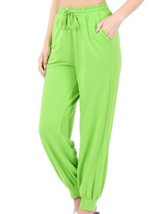 Ultra Soft Jogger Pants- Lime