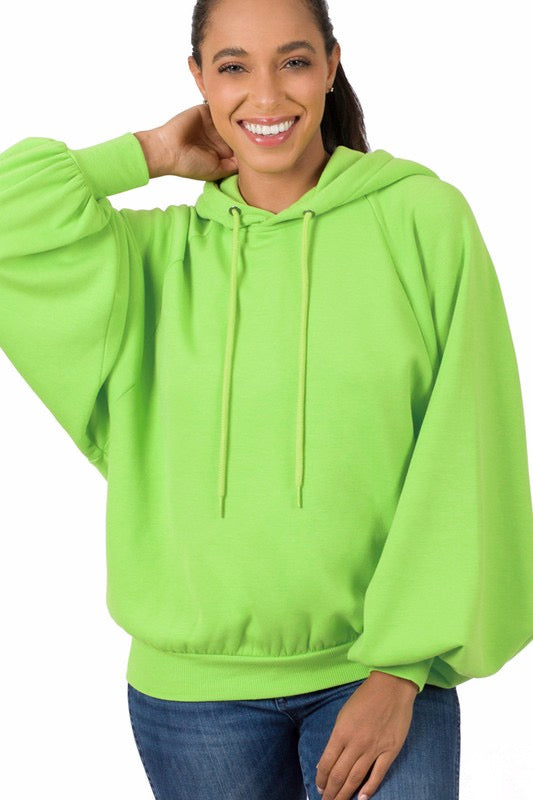 Lime Hoodie- Size Down