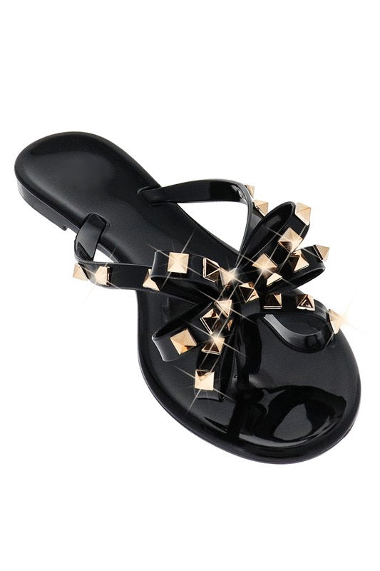 Gummy Sandals- Black