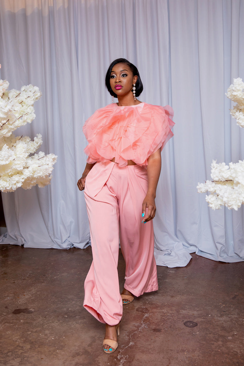 Pink HIgh Waist Pants