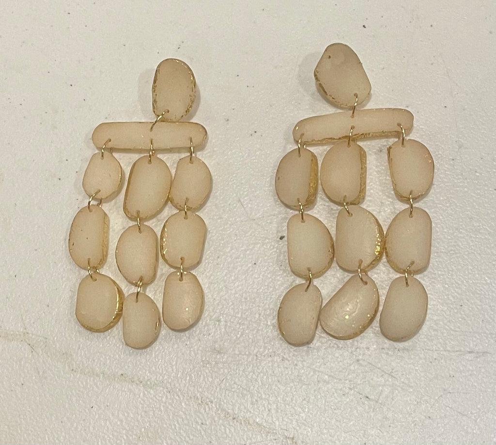 Valencia Chandelier Earrings- Bone