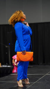 Blue Suit Pants- SIZE UP for curves