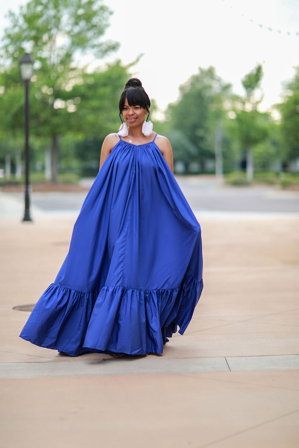 Grace Dress- Blue OVERSIZED