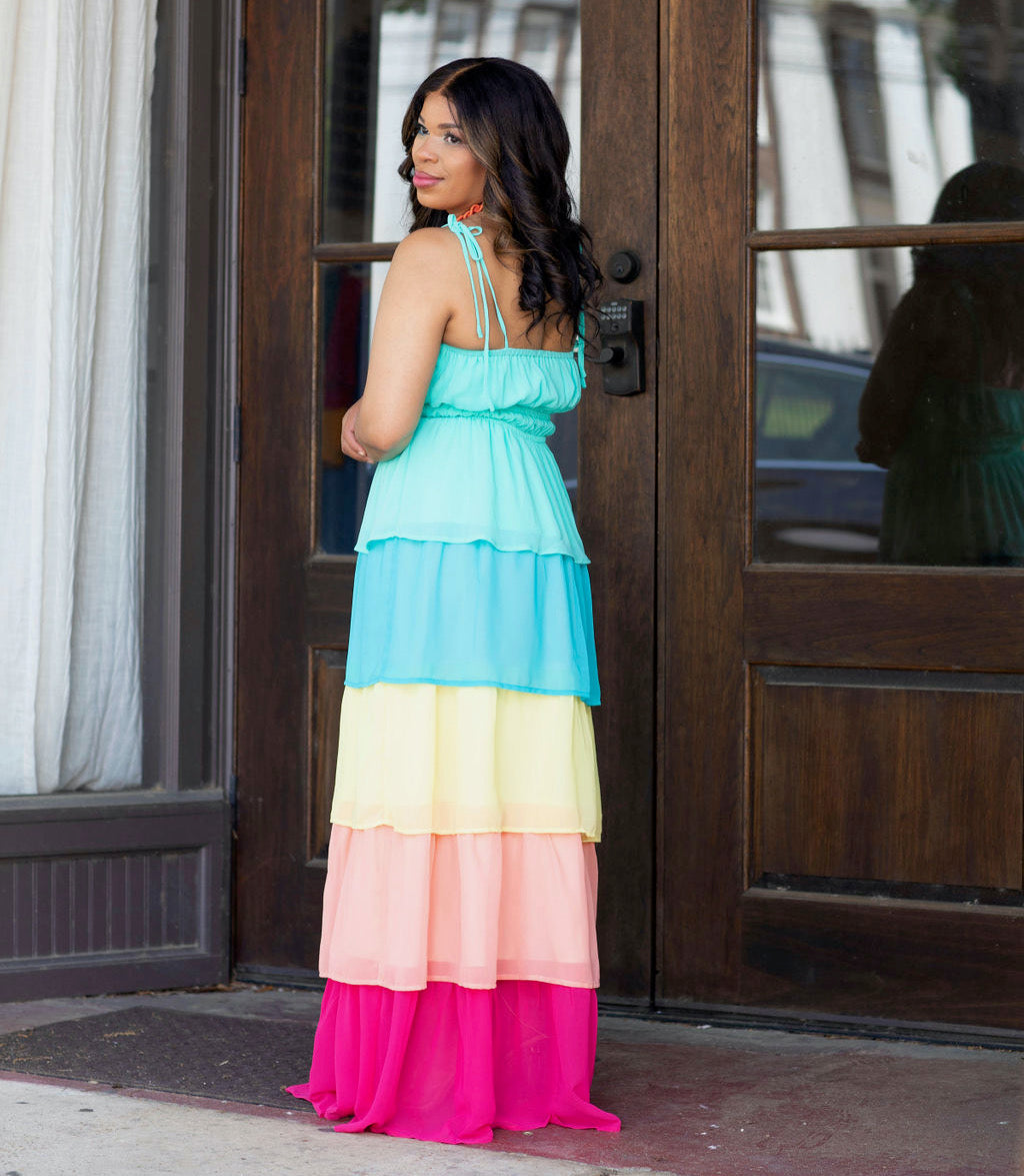 Shine All Day Tiered Maxi
