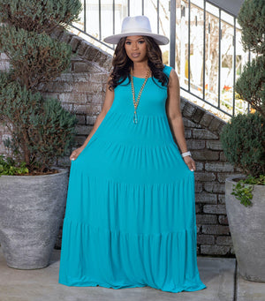 Hello Gorgeous Maxi- Ice Blue