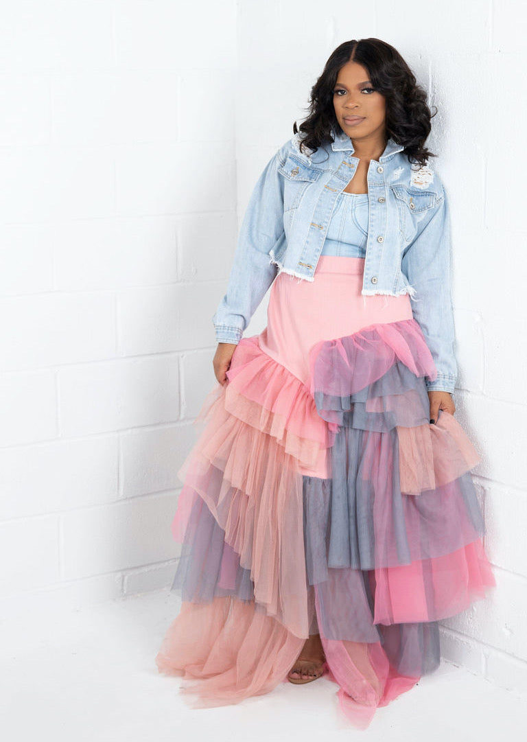 All The Drama Tulle Skirt- Pink