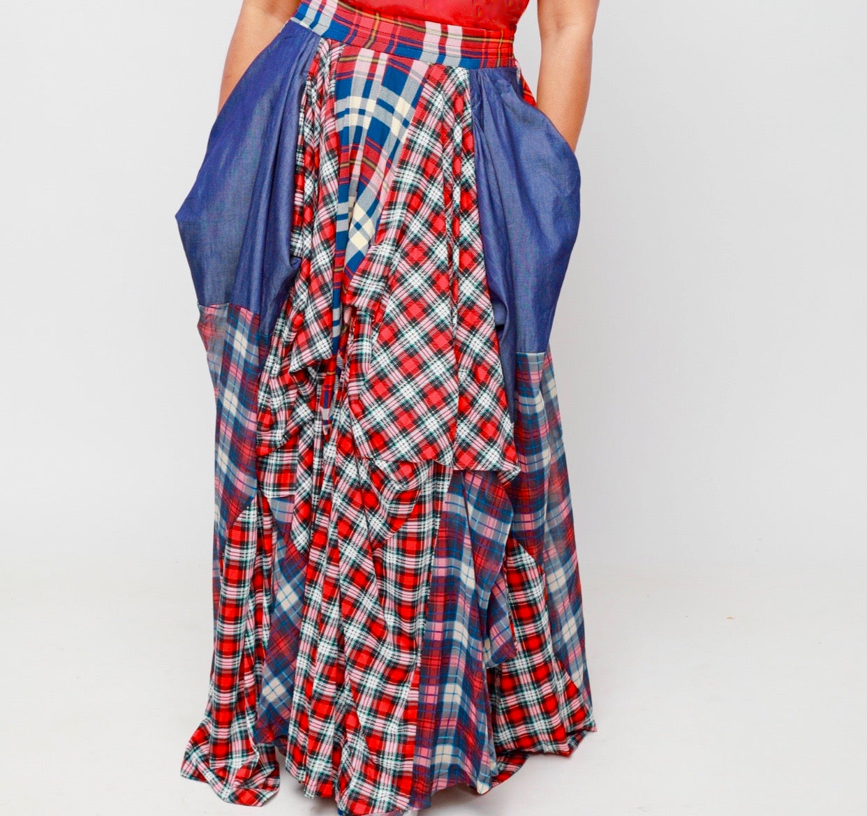 Bomb Plaid Maxi Skirt